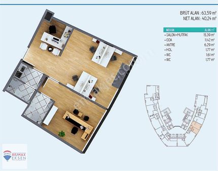 Kiralık Ofis Bumerang Kartal E5 Te Adliye Hastane Karşısı