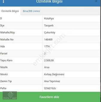 Kütahya Tavşanlı Çukurköy Anayola Cepheli Ticari Arsa