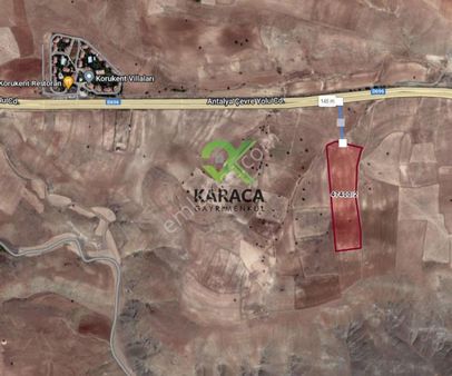Karaca'dan Antalya Çevre Yoluna 1 Parsel Müstakil Yatırımlık Tarla