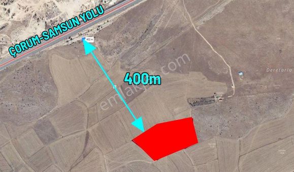 Çorum Mecitözü Tanrıvermiş Mah. Yukarıyazı Mevki Tek Tapu Tarla