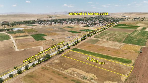 Konya / Akören / Orhaniye Mahallesinde 2.294 M² Müstakil Tapulu Tarla