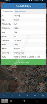 Tekirdağ Kapaklı Karlı Köyü'nde Tarladan Hisse