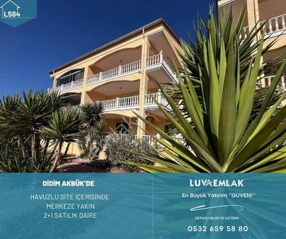 Didim Akbük'te Havuzlu Sitede, Denize Sadece 400 Metre Mesafede Satılık Daire