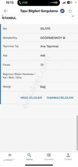 Silivri Değirmenköy Deniz Manzaralı Yatırımlık 2600 M2 Arsa