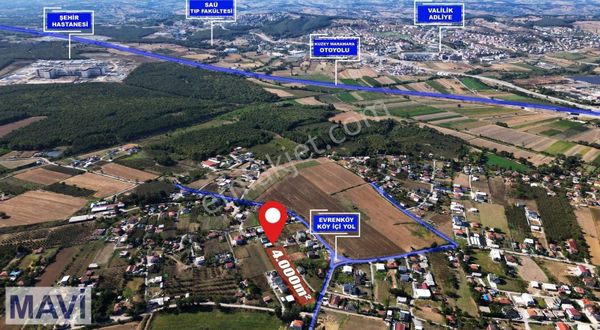 Adapazarı Evrenköy' De Toplam 4.000m² 4 Parça Halinde Satılıktır