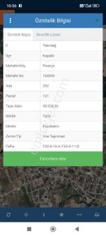 Kapaklı Pınarca'da 678 Metrekare Hisse