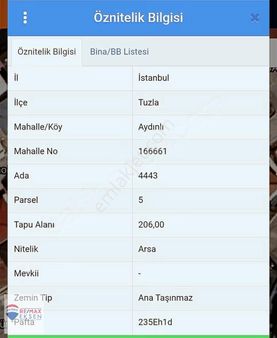 Tuzla Şifa Mahallesi Satılık Arsa