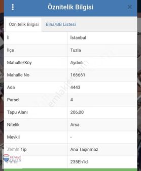 Tuzla Şifa Mahallesi Konut İmarlı Satılık Arsa