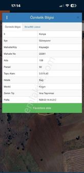 Mısırlı'dan Konya'da Satılık Tarla