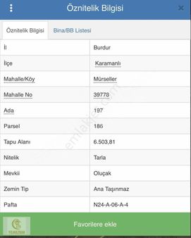 6500m2 Uygun Fiyat Garantisi Süper Konumlu Yatırımlık