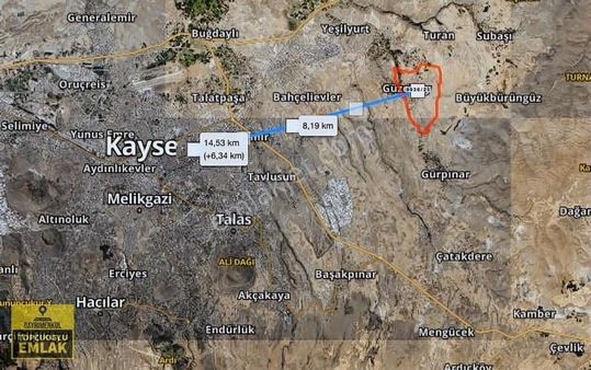 Melikgazi Güzelköy Yerleşim İçi Bahçe Yol Elektrik Su Var