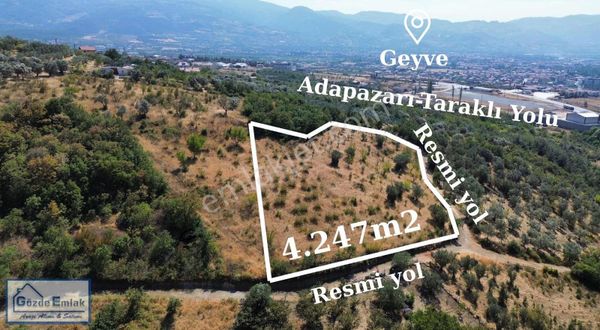 Geyve Epçeler Mah. Resmi Yola Cepheli 4.247m2 Arazi