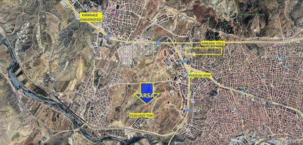 Kırıkkale Podium Avm Arkası 10 Kat İmarlı Kat Karşılığı Vermeye Uygun Arsa