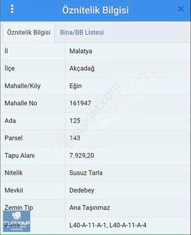 Turyap'tan Akçadağ Eğin'de Satılık 29.874 M² Arsa