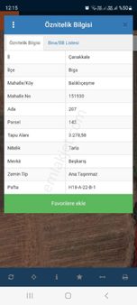 Biga Yolu Üzerinde Satılık Tarla