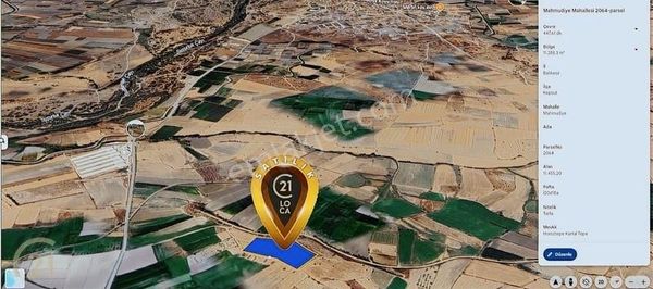 C21 Loca'dan Satılık 11455 M2 Sulanabilir Tarım Arazisi