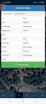 İzmir Bergama Hacıhamzalar Mah Fıstık Çamlığı Satılık