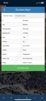 Amasya Merkez Sevincerde Satılık Tarla 13112 Mk.