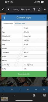 Meram Tıp Fakültesi Karşısı Satılık Arsa