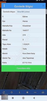 Yuvam Gayrimenkul'den 1035 M2 Müstakil Tapulu Tarla