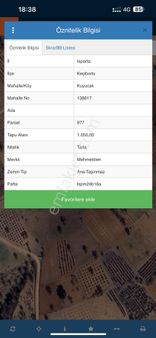 Isparta Keçiborlu Kuyucak Kasabasında Satılık 1056 M2 Tarla