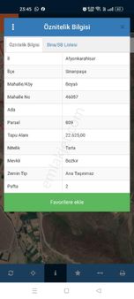 Sinanpaşa Boyalı Köyünde Satılık Tarla