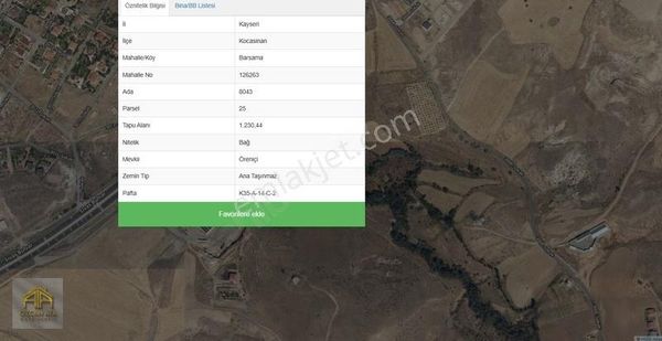 Özcan Ata Gayrimenkulden Barsamada 1230 M2 Satılık Bag