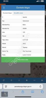 Isparta Gelendost Balcı'da Yatırımlık Satılık Tarla