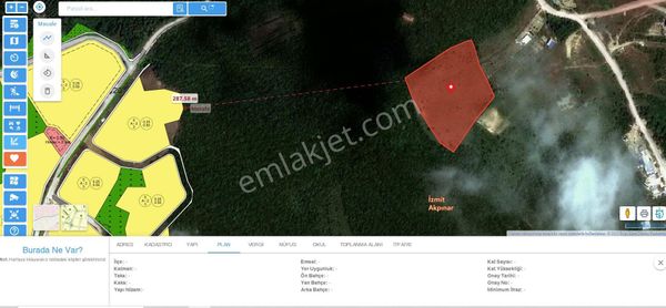 Kocaeli İzmit Akpınar'da 9400 M2 Şehre Yakın Satılık Tarla