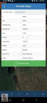 Aydın Didim Hisar Mahallesinde Satılık Yanyana İki Arsa