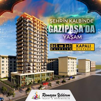 Gazipaşa'da 2+1 100 M2 Sıfır Satılık Daire(hemen Tapu Teslim)