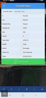 Kılıç Gruptan Derince Kaşıkcılarda Satılık Arazi