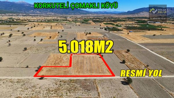✅korkuteli✅çomaklı Da ✅satılık 5.018m2 Tarla✅resmi Yolu Var