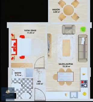 Antalya Sun City 1+1 Satılık Bahçe Katı En Uygun