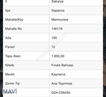 Remax Mavi Şaban Karakaş Tan 1850m2 Düz Arazi