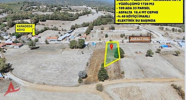 Bilecik Pazaryeri Karadedede Kaçırılmayacak 1702 M2 İmarlı Arsa