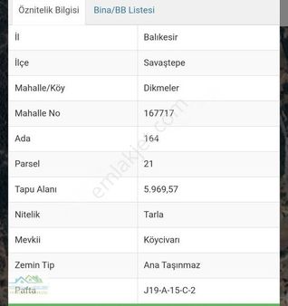 Klc'den Balıkesir Savaştepe Dikmelerde Satılık Köycıvarı Tarla