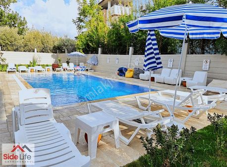 Side Merkez 1+1 Eşyalı Satılık Havuzlu Daire Site İçinde