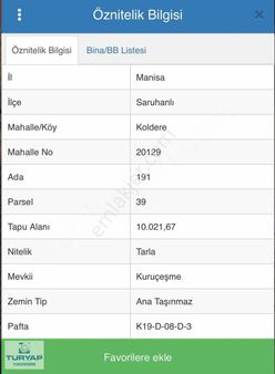 Fabrika İmarlı Asfalt Yola Sıfır Satılık Tarla