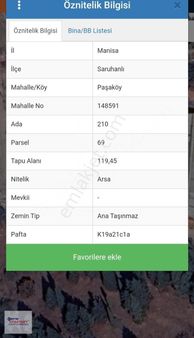 Saruhanlı Paşaköyde 3 Kata Konut İmarlı Arsa