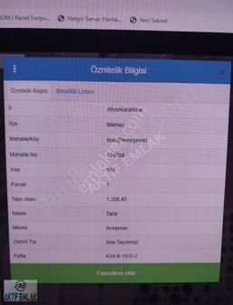 Aktif Emlak'tan Satılık İnazdemircevrede Tarla 1288 M2