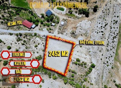 Erdemli Kızılen Köyün De Satılık 2452 M2 İmarlı Arsa