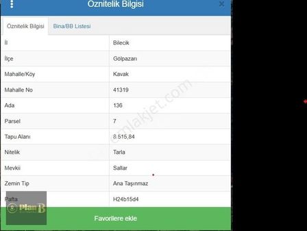 Bilecik Kavak Yatırım İçin Kaçırılmayacak Arsa