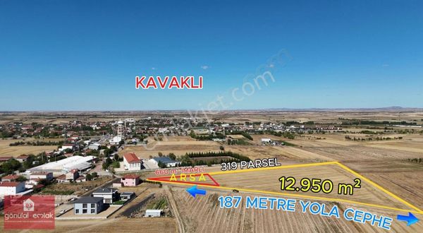 Kırklareli Kavaklı 660m² İmara Girmiş Arsa 12.950m² İmara Cephe