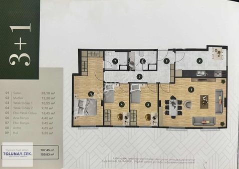 Has Bahçe Evlerinde 2. Kat Manzaralı 3+1 Sıfır Ara Kat Daire...