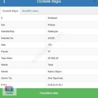 Kırklareli Kofçaz İlçesinde Yatırımlık Fırsat Tarla!!