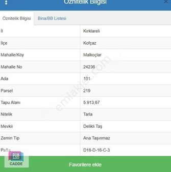 Kırklareli Kofçaz İlçesinde Yatırımlık Fırsat Tarla!!