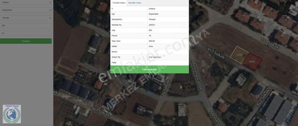 Döşemealtı Tomalar 2 Adet Satılık Arsa