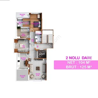 Güner Yapı Ve Dekorasyon'dan 3+1 Ebeveyn Banyolu Satılık Daire