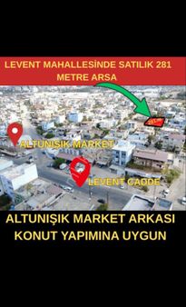 Levent Mahallesi'nde Altınışık Market Arkası Satılık 281 Metre Arsa